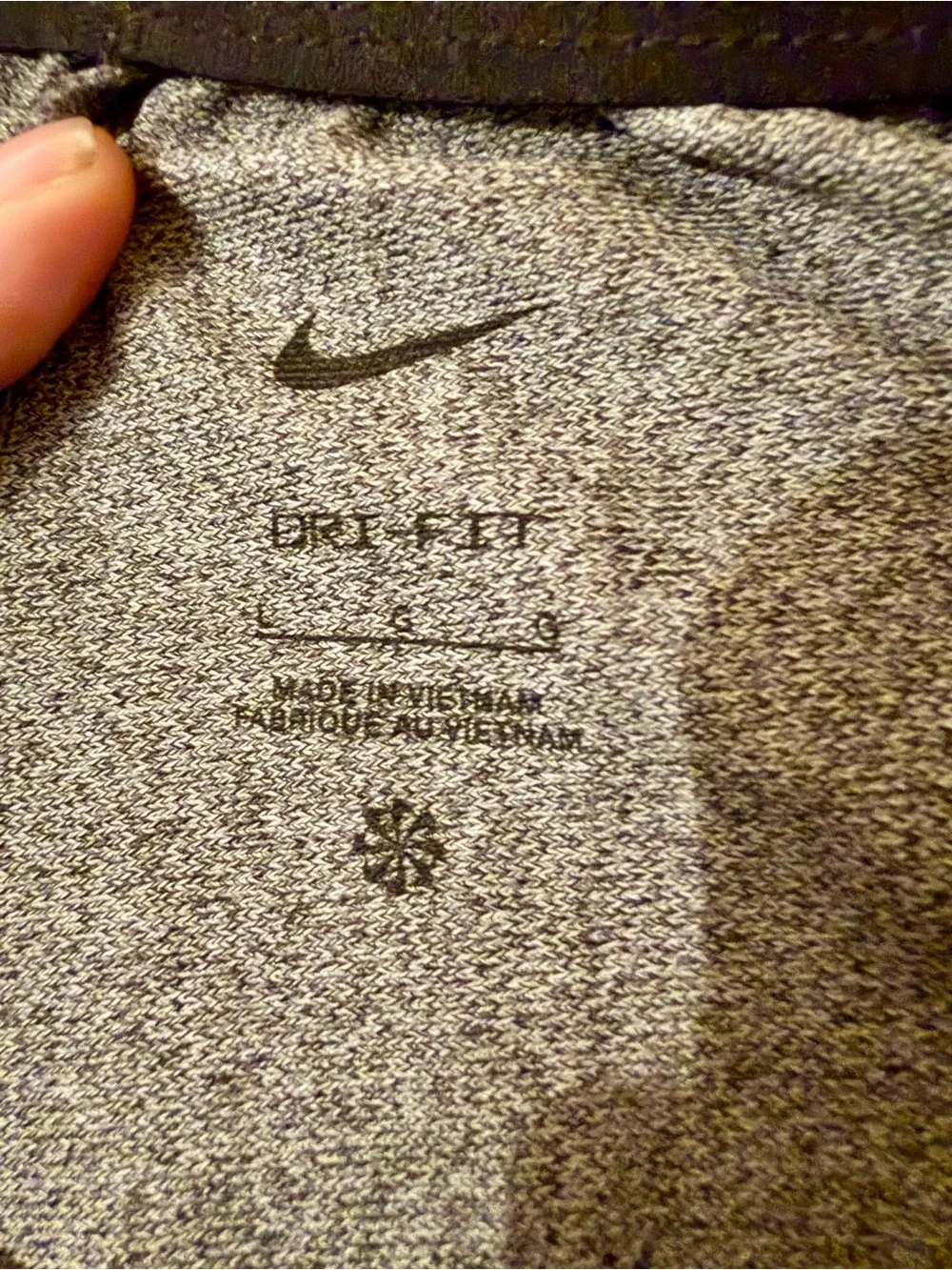 Nike Shorts Men's Large Gray Dri Fit Running  Stretch Waist Drawstring 5